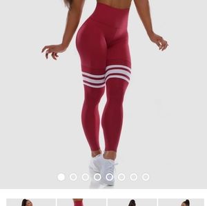 Maroon thigh high bombshell leggings